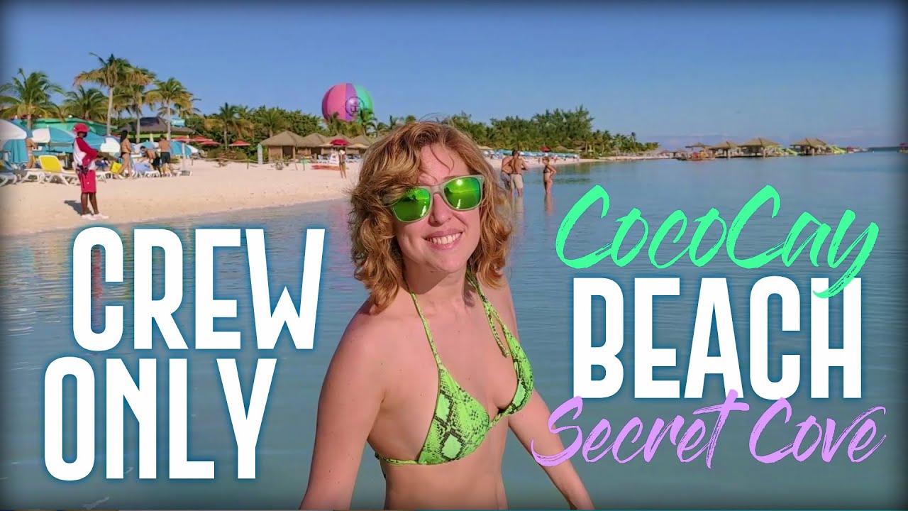 Crew Going Ashore! 🏝️ Coco Cay Crew-Exclusive Beach 🏖️ Secret Cove Tour & Perks! 🍔🥤