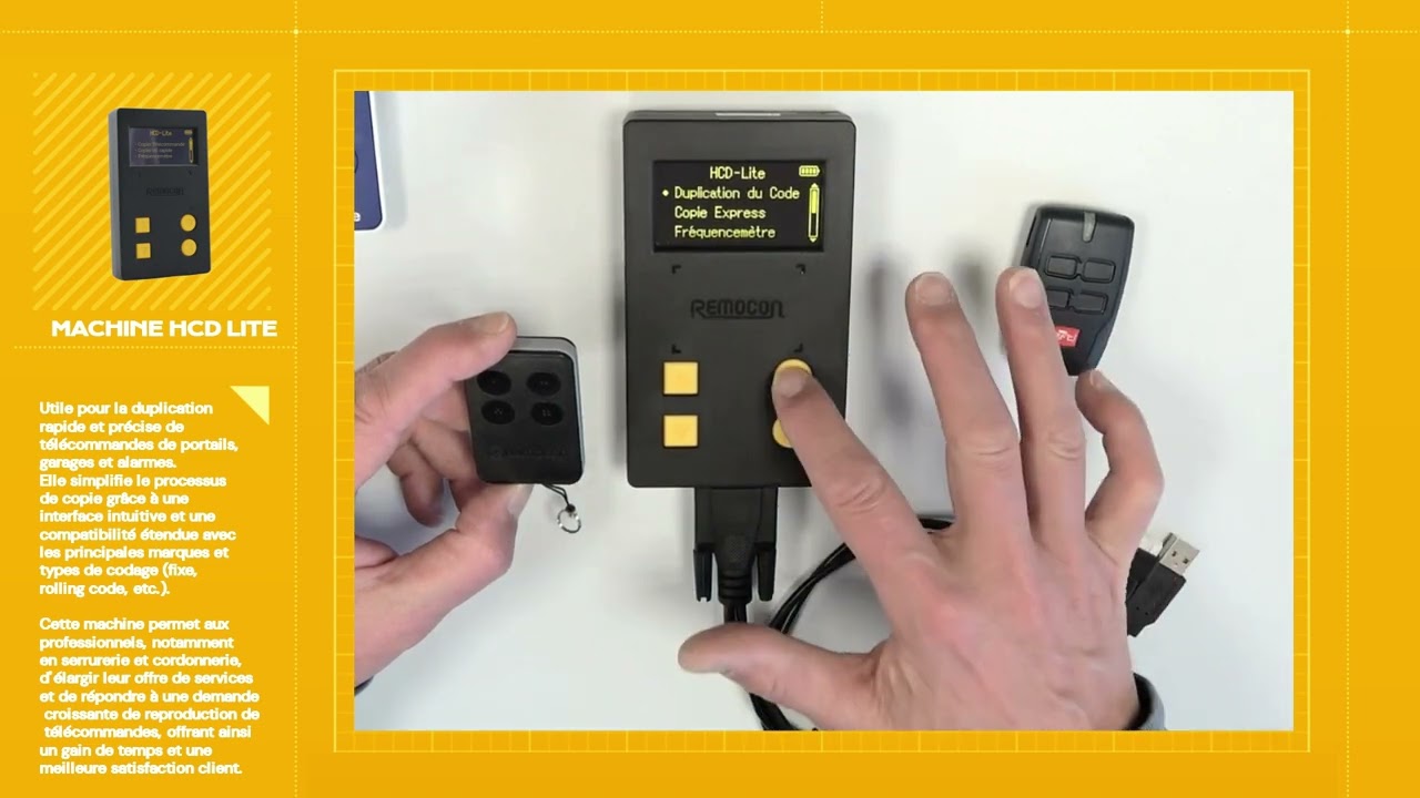 Comment Dupliquer une T&eacute;l&eacute;commande BFT avec la Machine HCD LITE Remocon ?