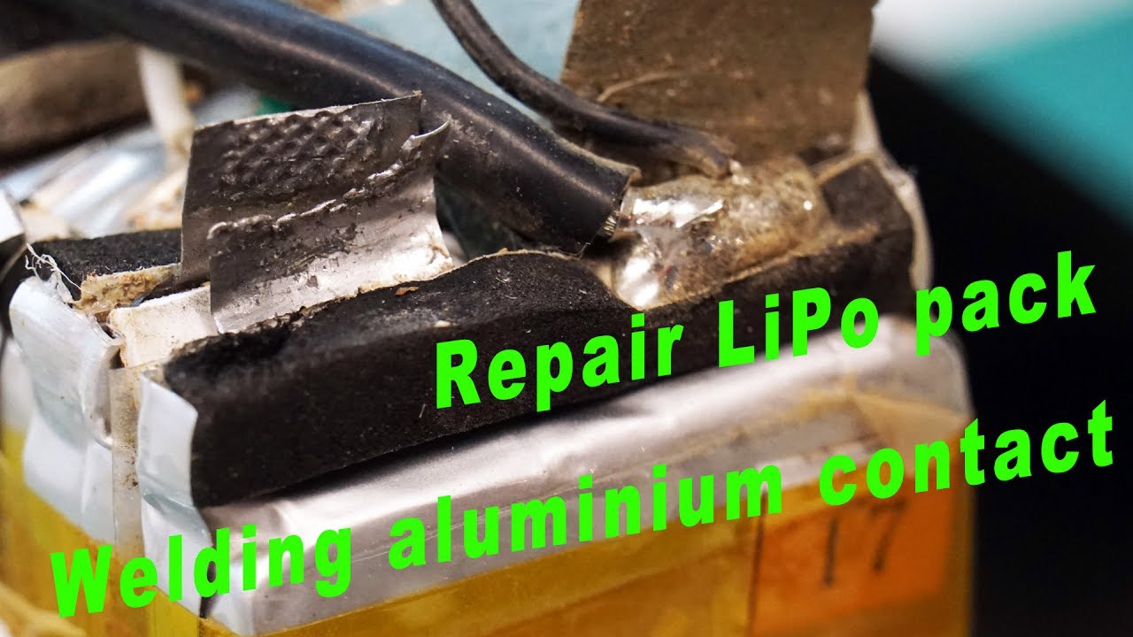 Repair LiPo pack - welding aluminium contact
