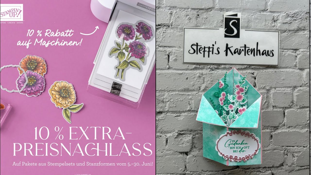 Tuxedo  Pop Up Card Flowers of Beauty Stampin up einfache Karte mit tollem Effekt