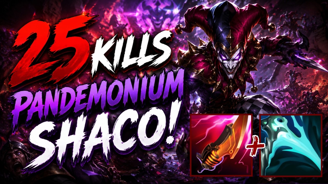 25 Kills Pandemonium Shaco Ranked - Season 16 [League of Legends] Full Gameplay - Infernal Shaco