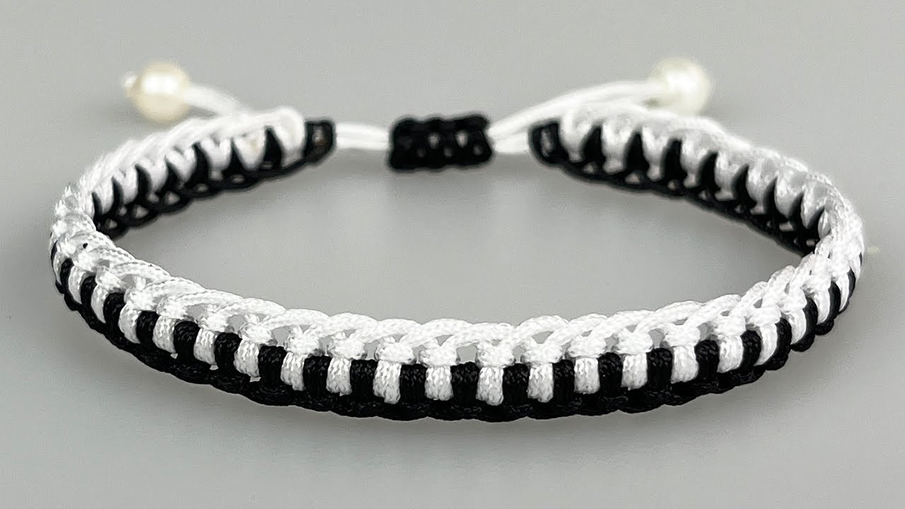 Continuous Larks Head Knot Friendship Bracelet | Easy Chain Macrame Bracelet DIY at Home【A015】
