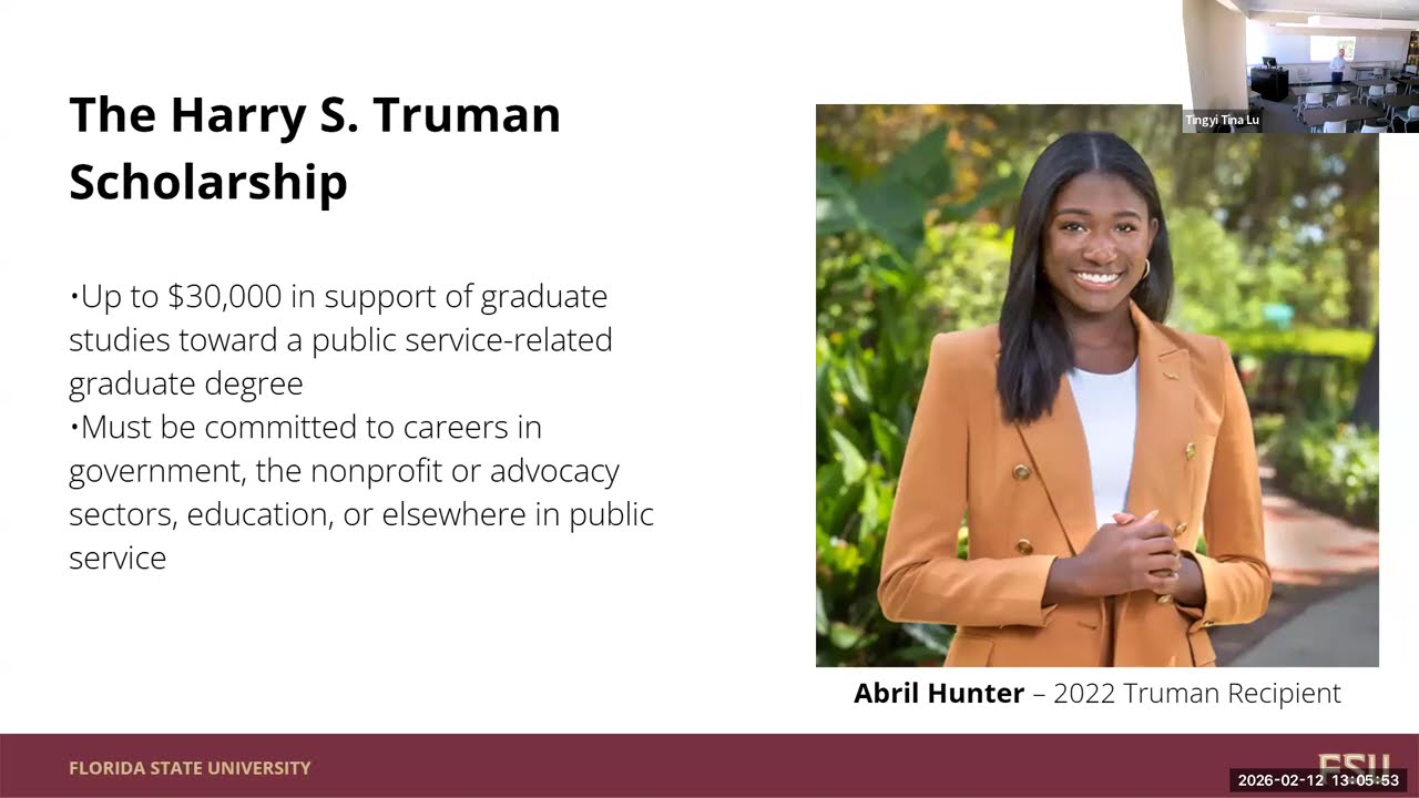 Spring 2026 Public Service Fellowships Presentation