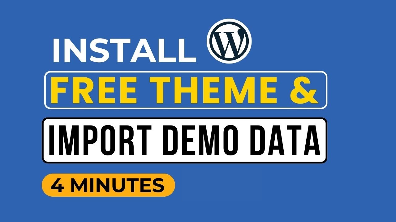 How To Install Free Wordpress Theme And Import Demo Data 2025 |Free Wordpress Theme With Demo Import