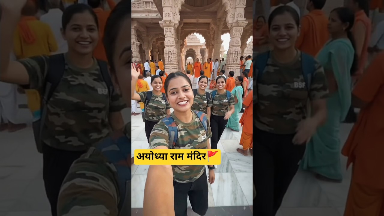 🚩Ayodhya Ram Mandir Darshan #bsf #ayodhyarammandir #ayodhya #shorts #vlog #indianarmyannu #explore
