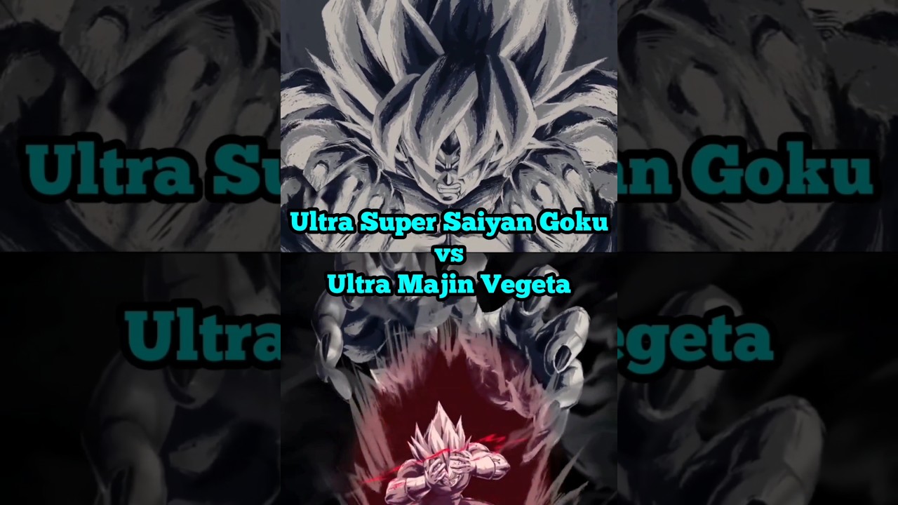 Ultra Super Saiyan Goku vs Ultra Majin Vegeta Comparison #shorts #comparison #dblegends