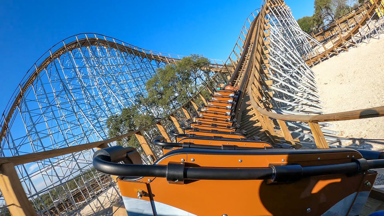 Texas Stingray Roller Coaster Back Seat View SeaWorld San Antonio