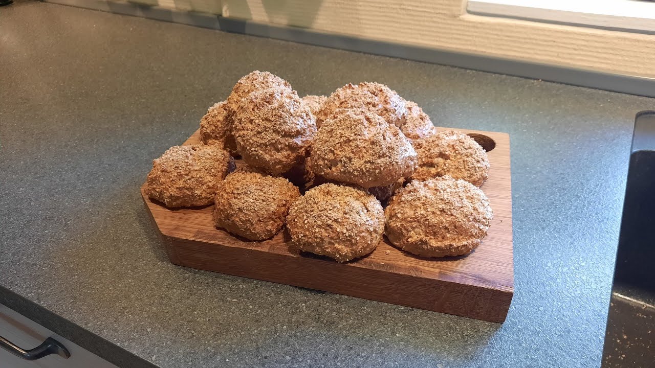 sunde #proteinboller , bagt med #hytteost,#havregryn, #sesamfrø og #hørfrø