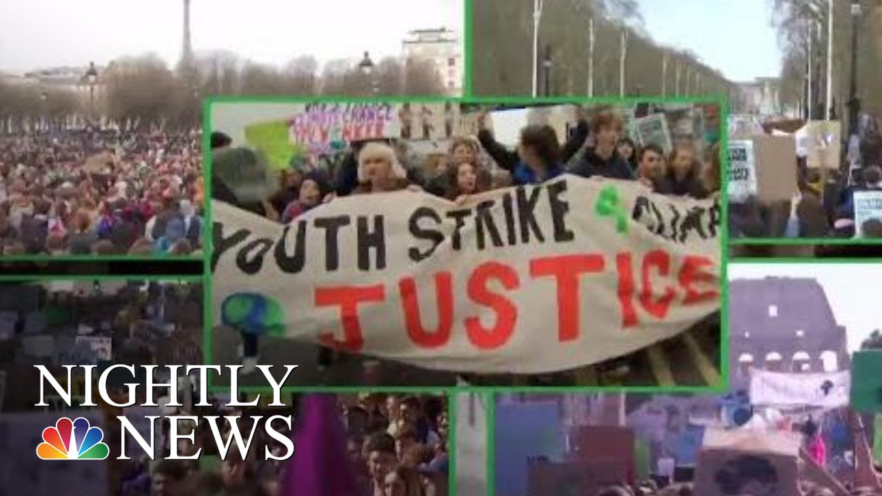 Students Across The Globe Go On Strike For Climate Change | NBC Nightly News