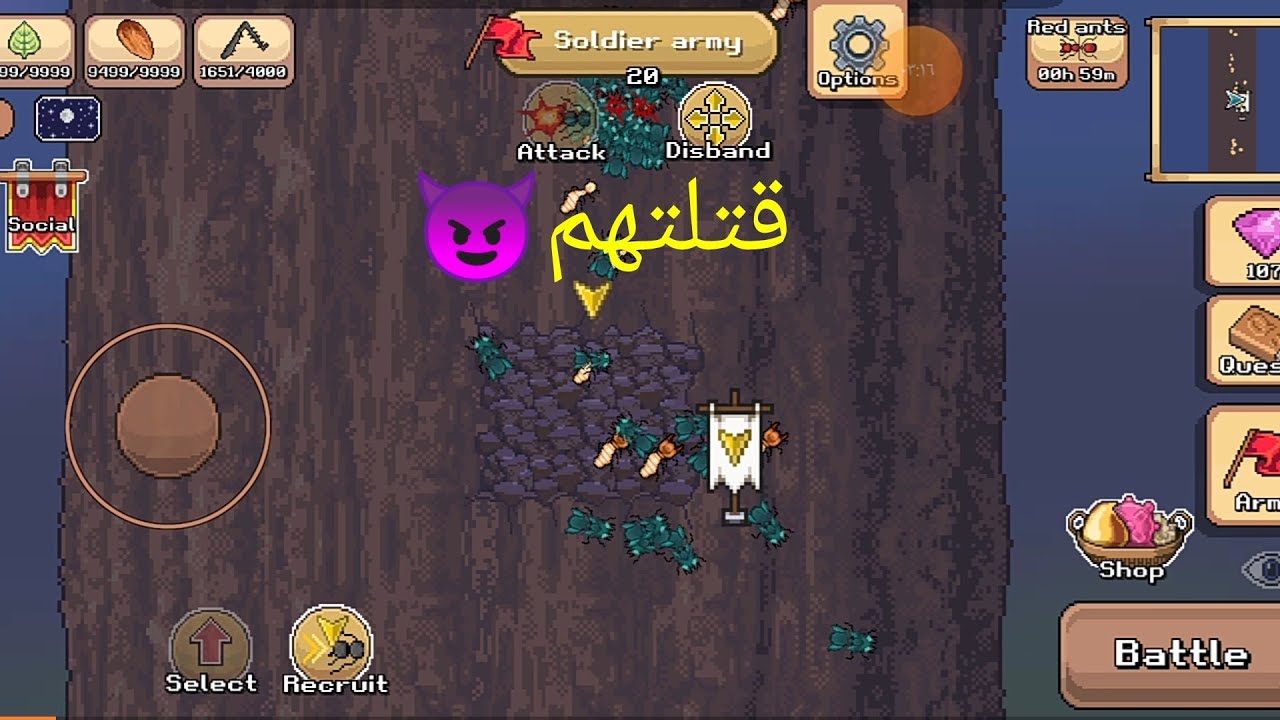 معسكر النمل انتقام من النمل الأبيض والنمل الناري 😈
