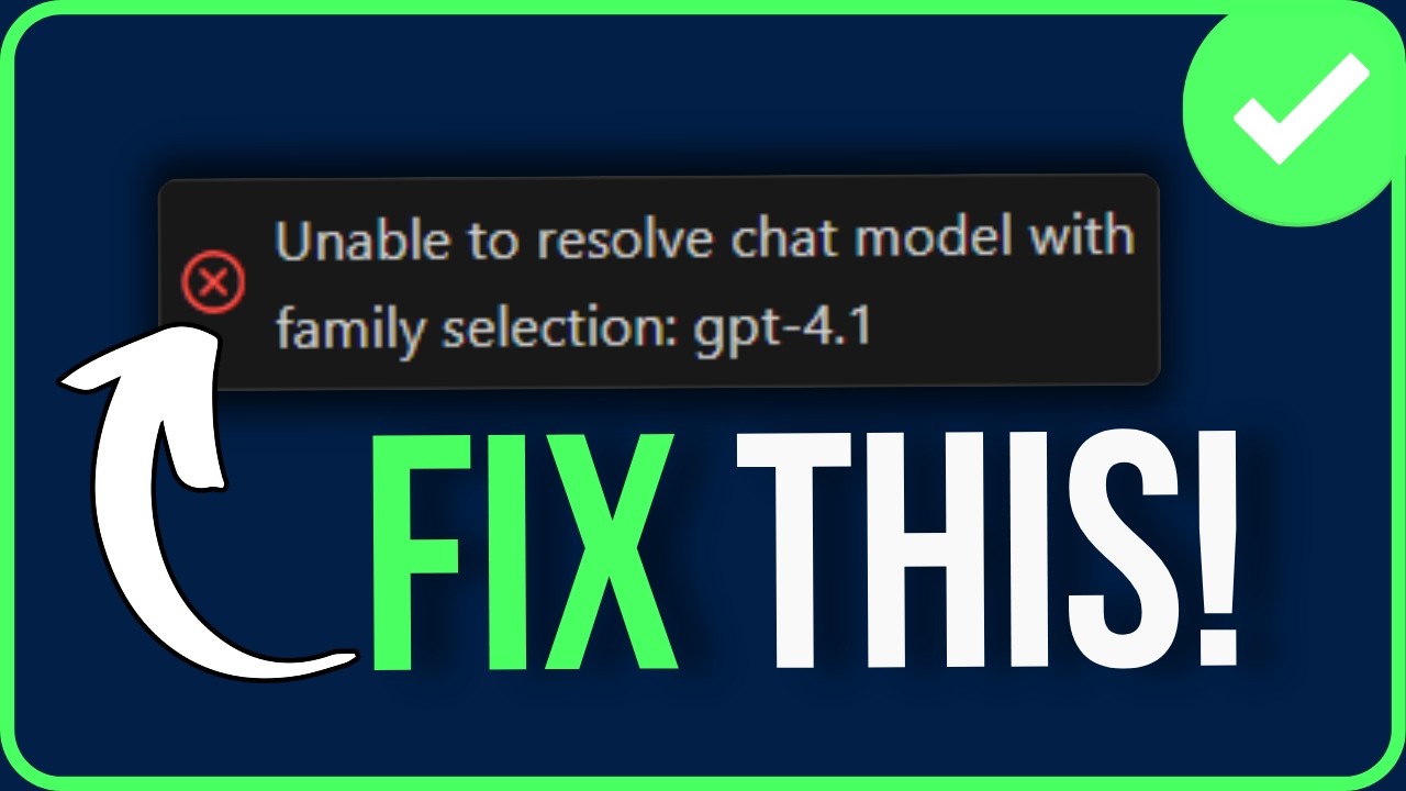 GITHUB COPILOT UNABLE TO RESOLVE CHAT MODEL WITH FAMILY GPT-4.1 [FIXED]