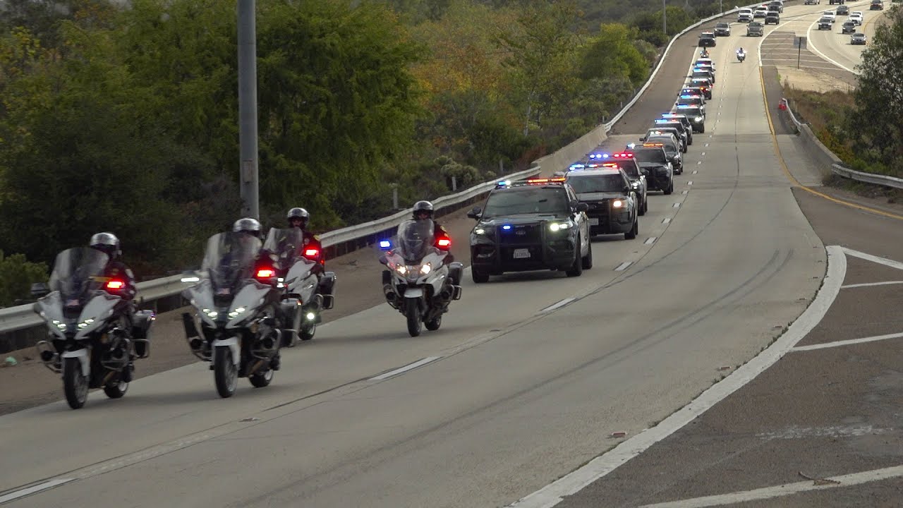 Fallen La Mesa Police Officer Lauren Craven Funeral Procession - October 23, 2025