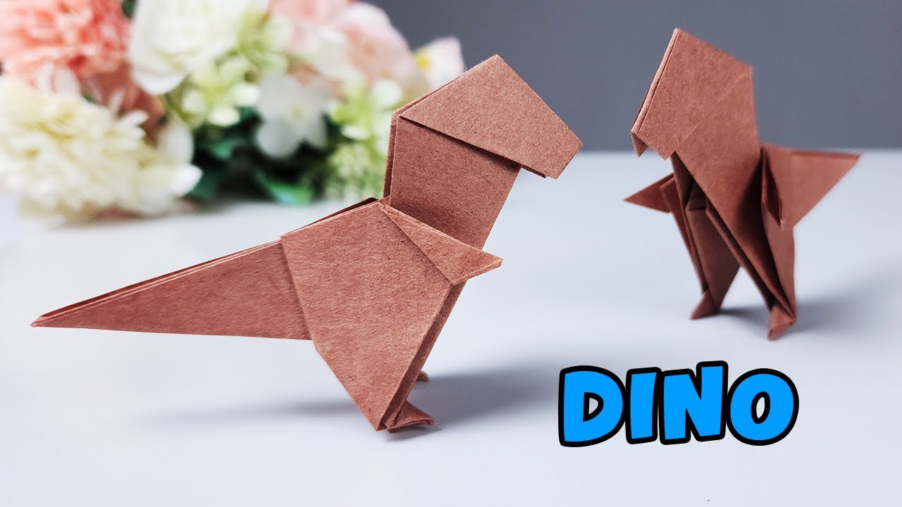 DIY 3D Origami Dinosaur | Easy Paper Dino Tutorial