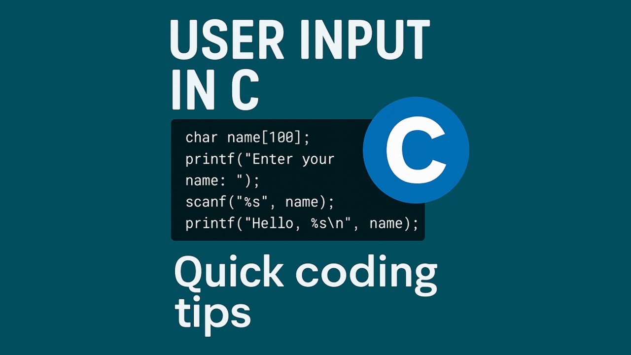 How to take User Input in C (scanf)