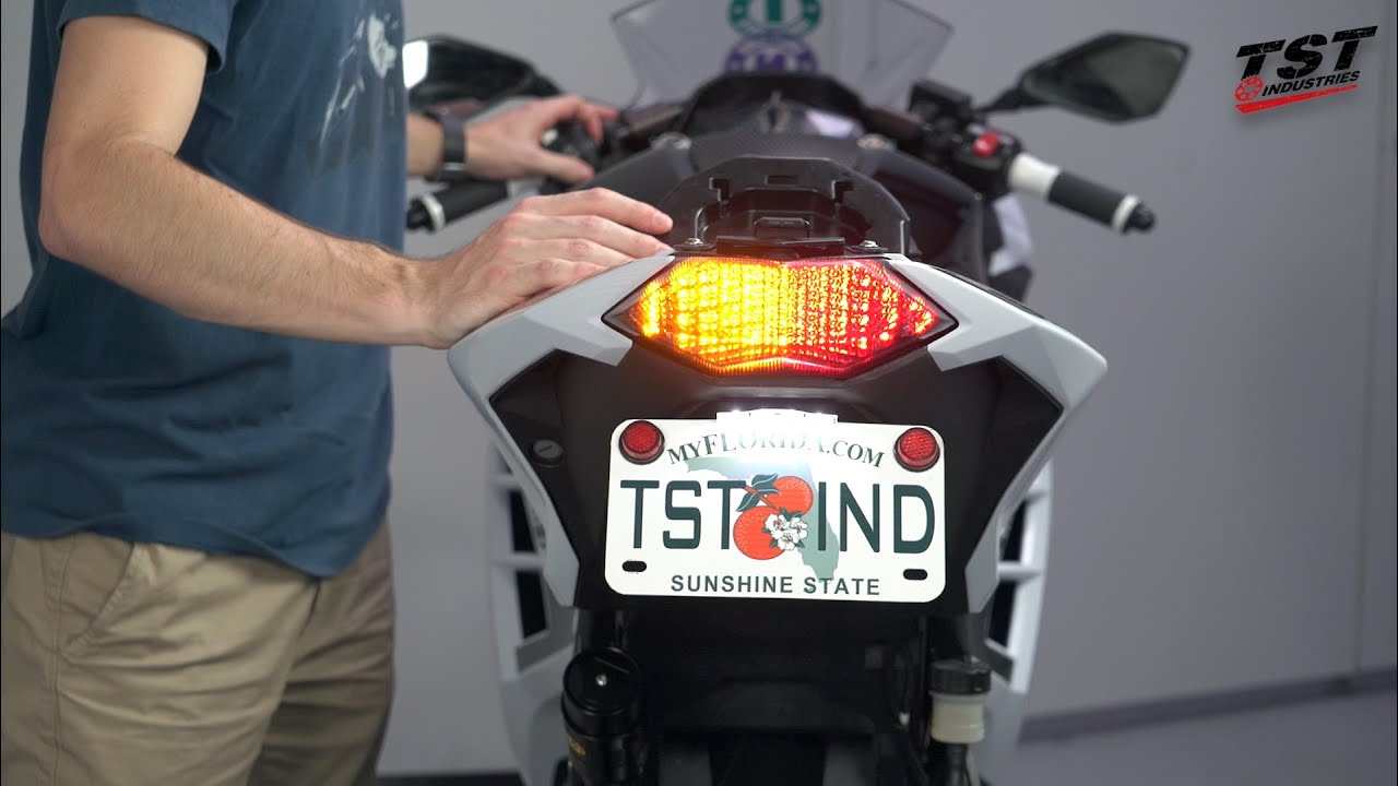 2013+ Kawasaki Ninja 300 Integrated Tail Light - Feature Video by TST Industries