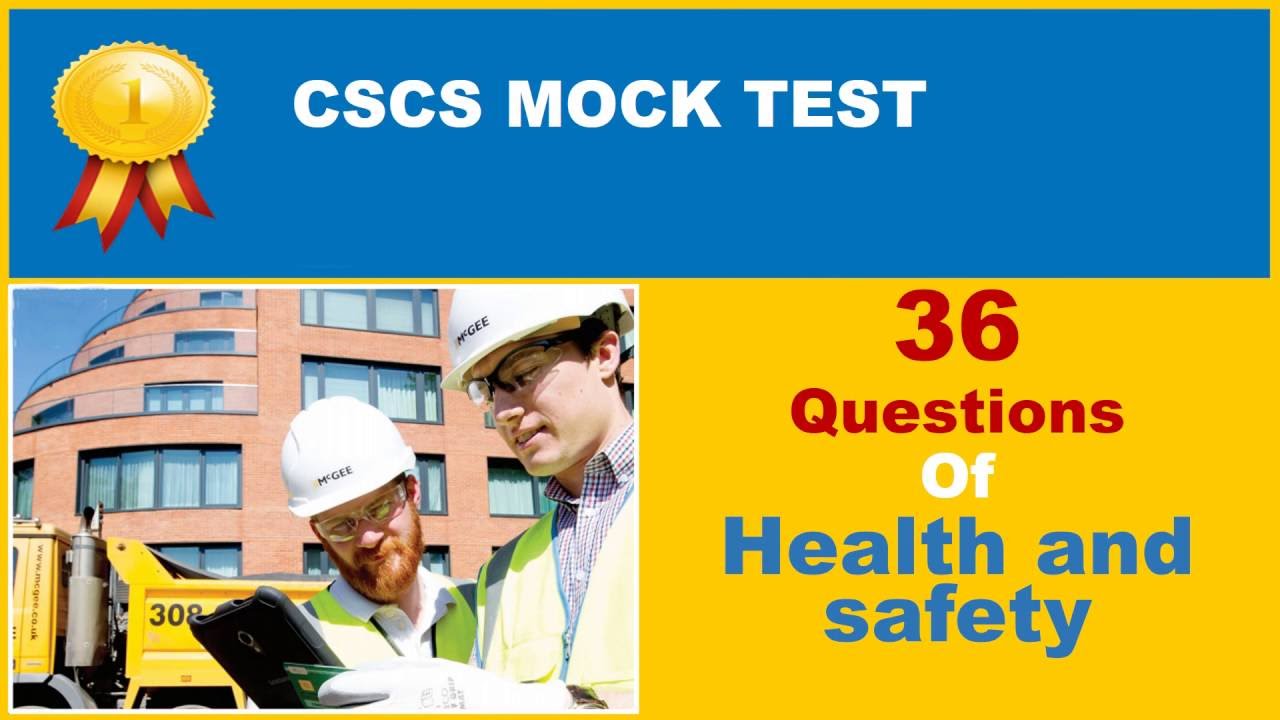 CSCS Test - Health and Safety  - 36 popular questions