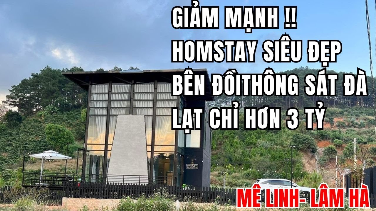 CĂN NHÀ NGHĨ DƯỠNG SIÊU ĐẸP SÁT ĐÀ LẠT, VIEW ĐỒI THÔNG CÁCH CHỢ ĐÀ LẠT CHỈ 20 KM GIÁ CHỈ HƠN 3 TỶ