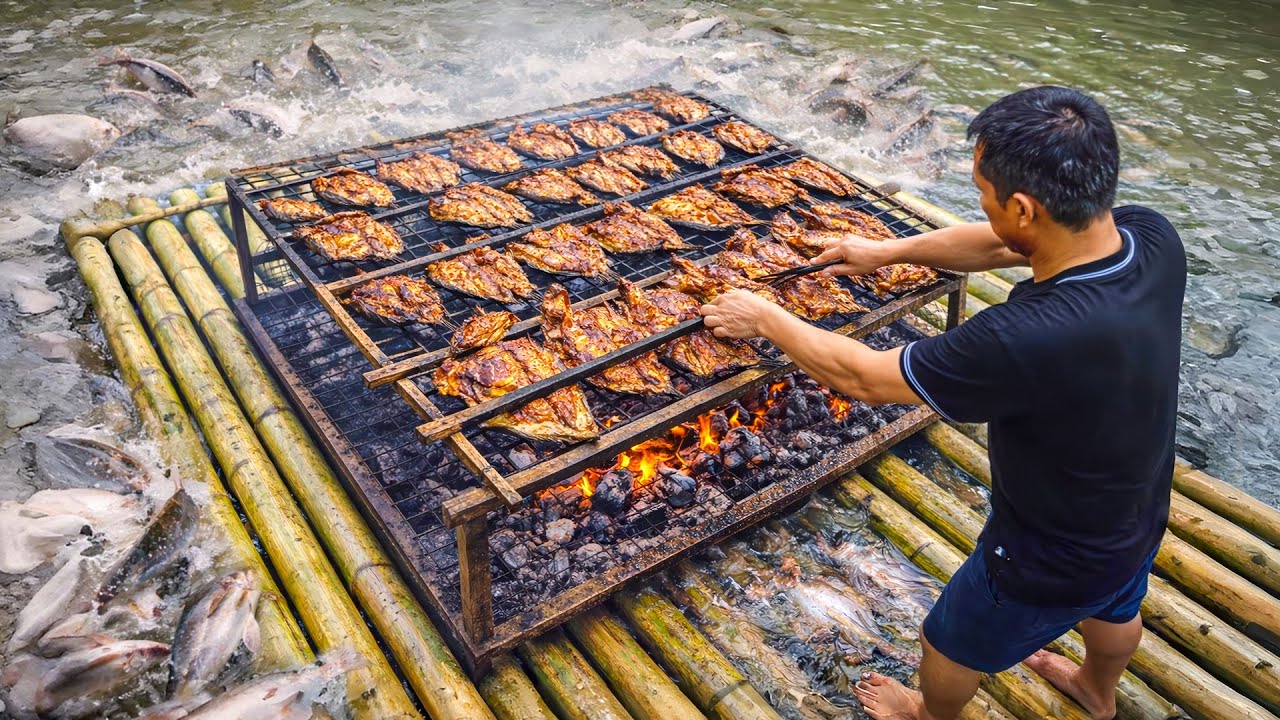 Primitive Cooking: How to Make Smoked Fish with Ancient Methods | Start to Finish