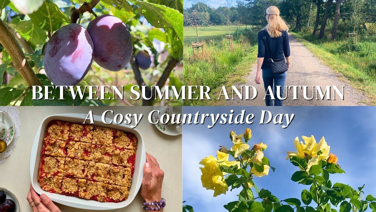 A Cosy COUNTRYSIDE Day 🍂 Plum Jam, Crumble Cake & Autumn Walk
