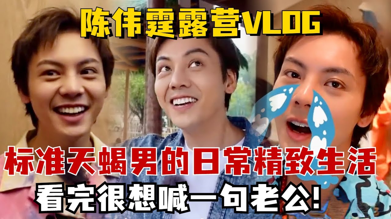 陈伟霆露营VLOG！标准天蝎男的日常精致生活，看完真的很想喊一句老公！#陈伟霆 #章若楠