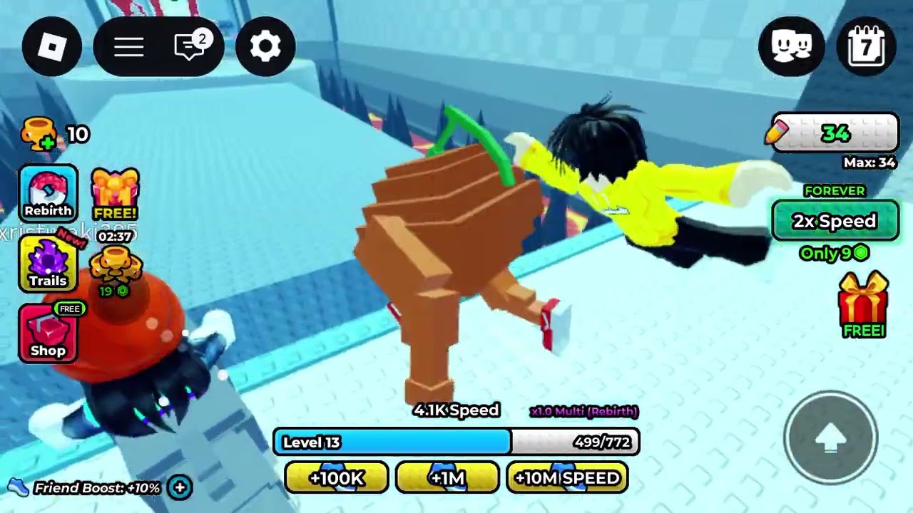 روبلكس طور شخصيتك و تحصل على سرعه/ Speed Brainrot Racing +1