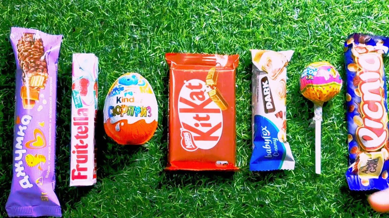 ASMR Most Popular Candys / some lots of colorful rainbow lollipop candy / unpacking chocolate eat