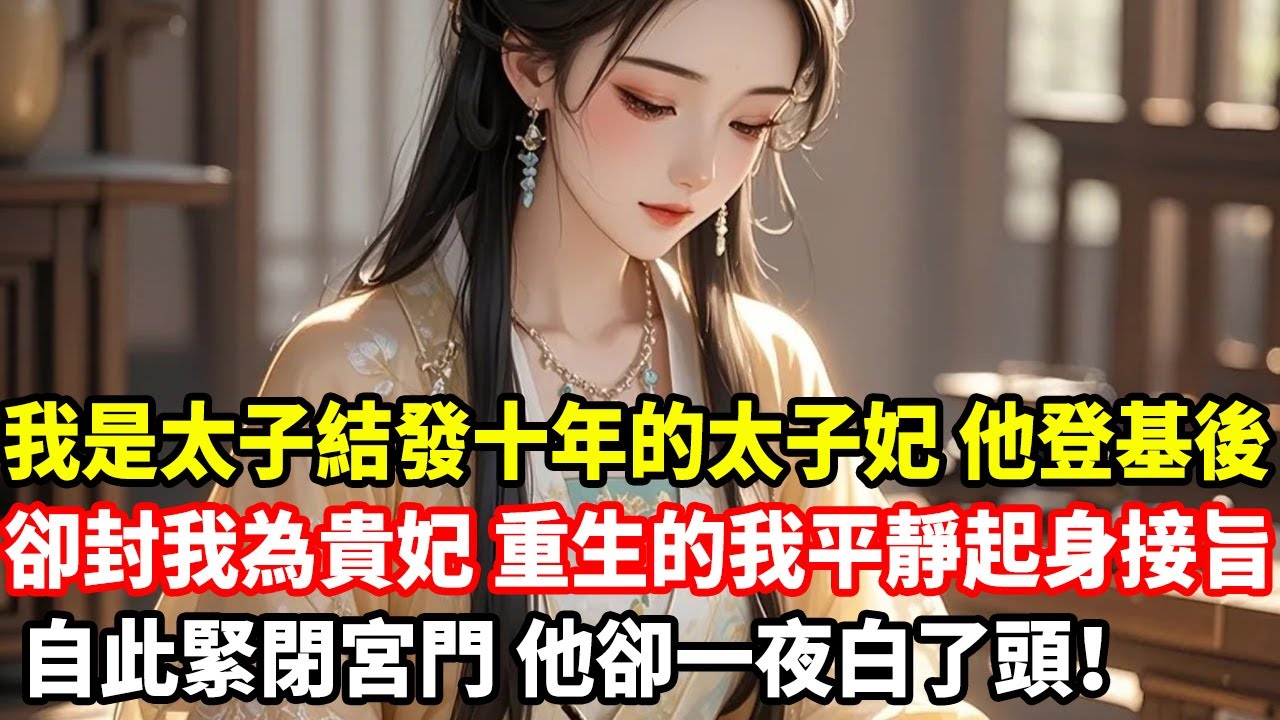 我是太子結發十年的太子妃，他登基後卻封我為貴妃，重生的我平靜起身接旨，自此緊閉宮門，他卻一夜白了頭！