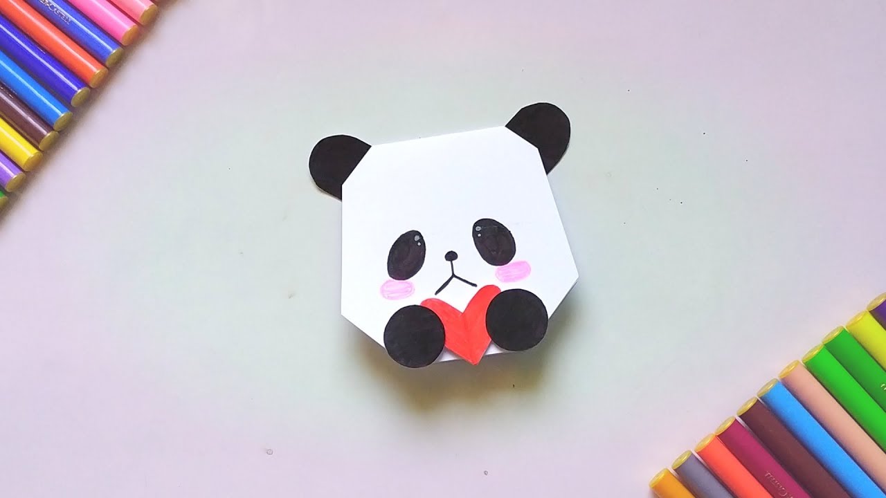 Cute panda love card || greeting card idea for Birthday | Valentine's day