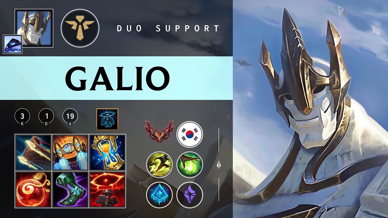 Galio Support vs Pyke - KR Grandmaster Patch 26.04