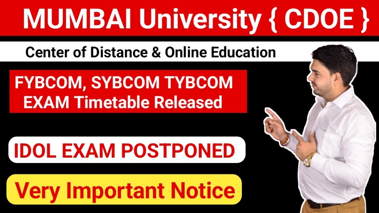 CDOE EXAM TIMETABLE RELEASED  2024-25Session|| FYBCOM SYBCOM TYBCOM || Mumbai University |