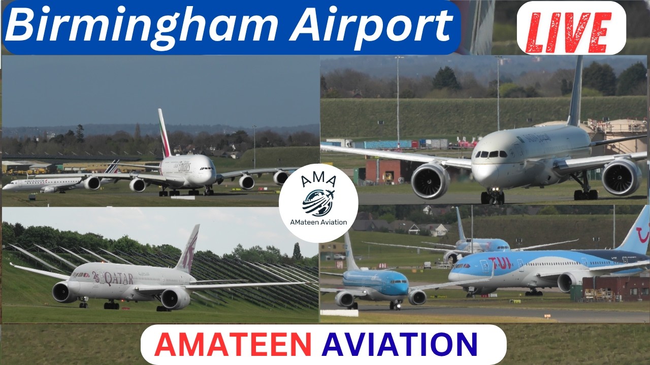 Birmingham Airport Live : Premium Aircraft Spotting Day! : 22.02.2026