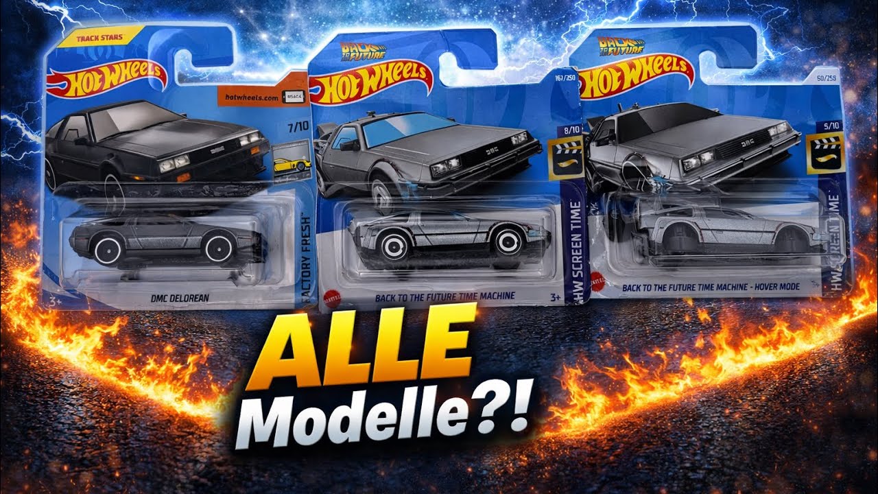 DER GROßE HOT WHEELS DELOREAN VERGLEICH ZURÜCK IN DIE ZUKUNFT ZEITMASCHINE 