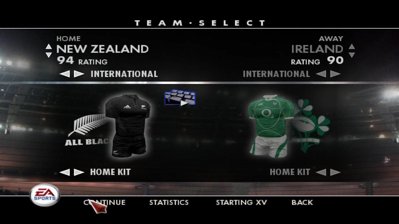 EA Sports Rugby 08 New Zealand All Blacks vs Ireland