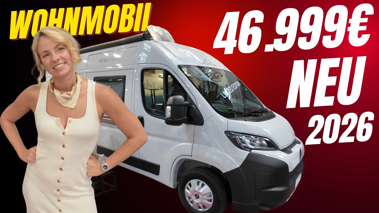 NEU & BILLIG 46.999 € Giottiline Van 60 BeYoung 1 Kastenwagen Campervan Wohnmobil mit Markise