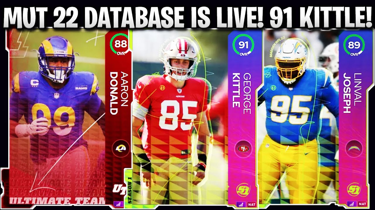 MUT 22 DATABASE IS LIVE! 91 SEASON MASTER KITTLE STATS, 89 LINVAL, AND MORE! | MADDEN 22