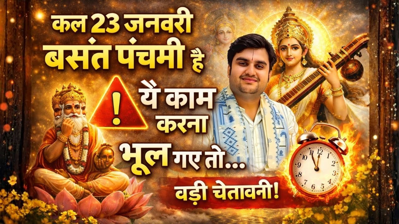 कल 23 जनवरी बसंत पंचमी है ये काम करना भूल गए तो… #indreshupadhyayji #indreshjimaharaj