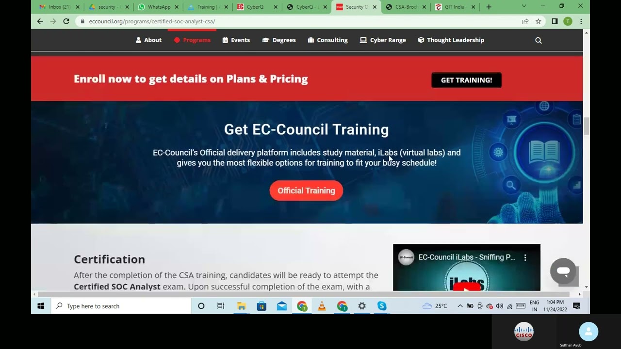 Certified Soc Analyst (CSA) Demo From GIT_EC-Council Partners