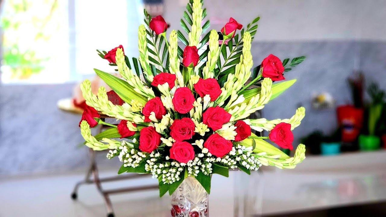 CẮM HOA ĐỂ BÀN THỜ ❤ CẮM BÌNH HOA HUỆ, HOA HỒNG CHI TIẾT NHẤT ❤ MÓN ĂN NGON NHÀ NẤU ❤