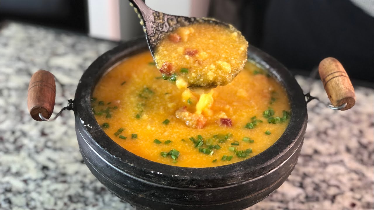 GASTEI 10 REAIS E FIZ UMA PANELA DE CANJIQUINHA COM BACON