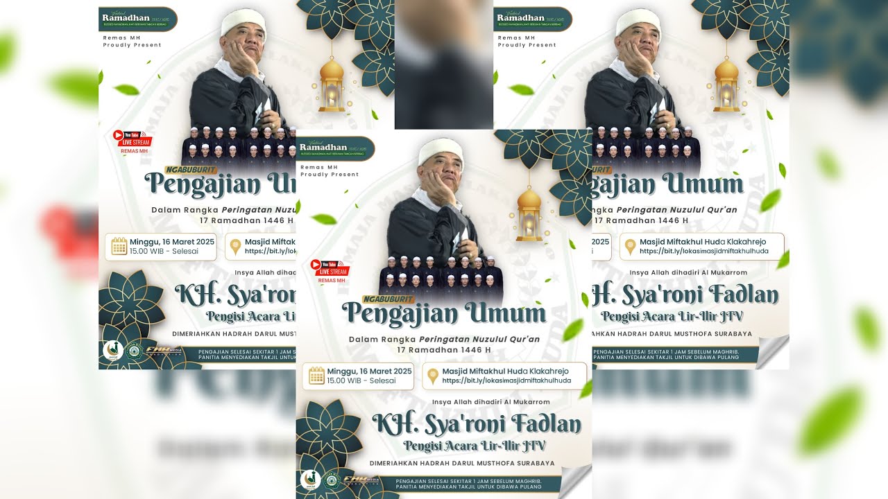 🔴(LIVE) NGABUBURIT PENGAJIAN UMUM NUZULUL QUR'AN 17 RAMADHAN 1446 H