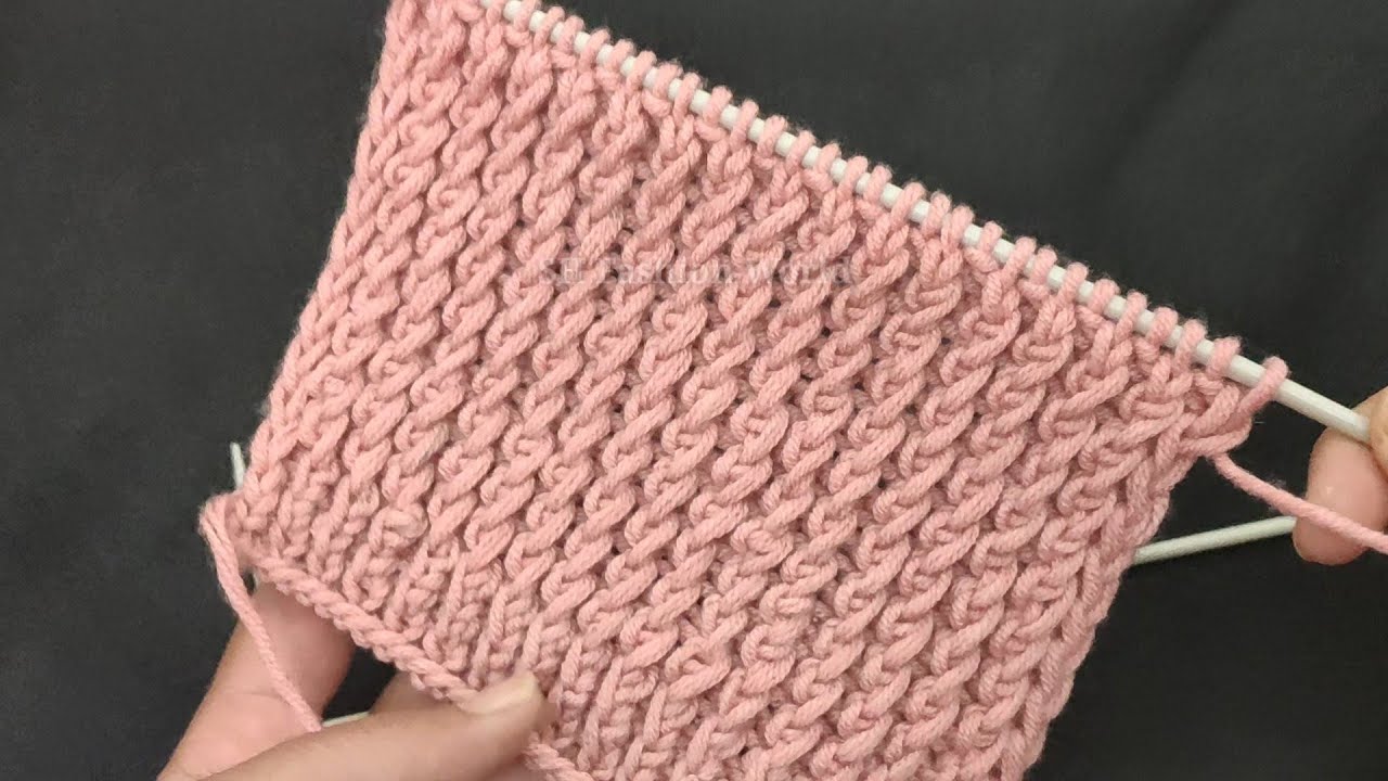 Magic knitting design//latest design for 2020-two rows design//twisted chain knitting pattern