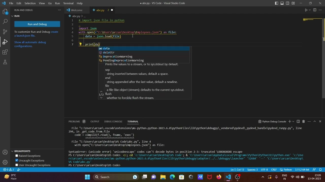 How to read JSON File in Python