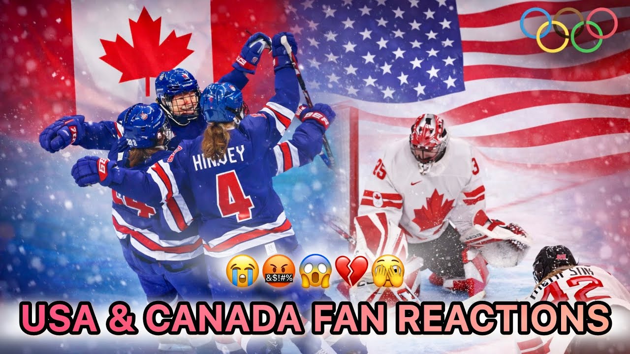 TEAM USA & TEAM CANADA INSANE MELTDOWN Reactions to Olympic Final🥇😳 | 2–1 CHAOS