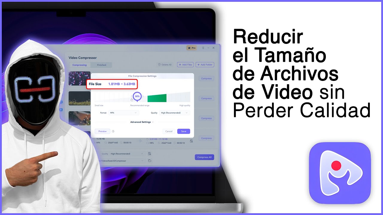 ¡Reducir el Tamaño de Archivos de Video sin Perder Calidad! [Windows y Mac]