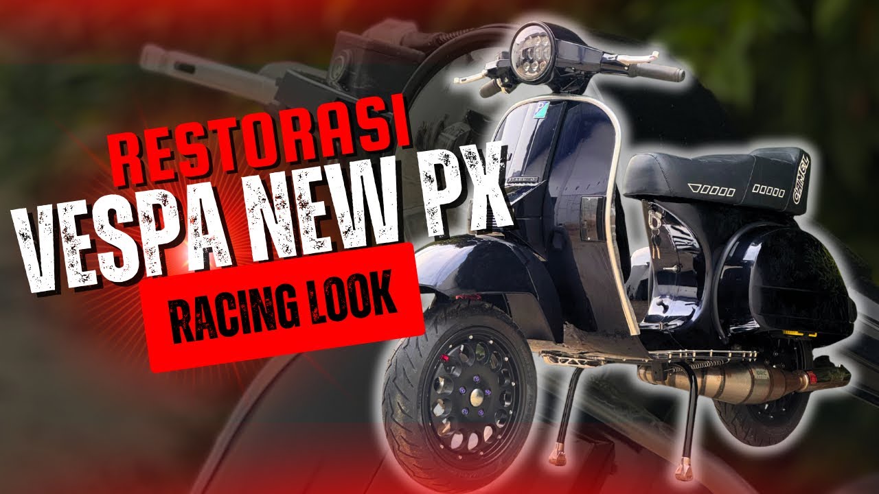 Финальная реставрация Vespa PX Full Racing MoonLight Blue 