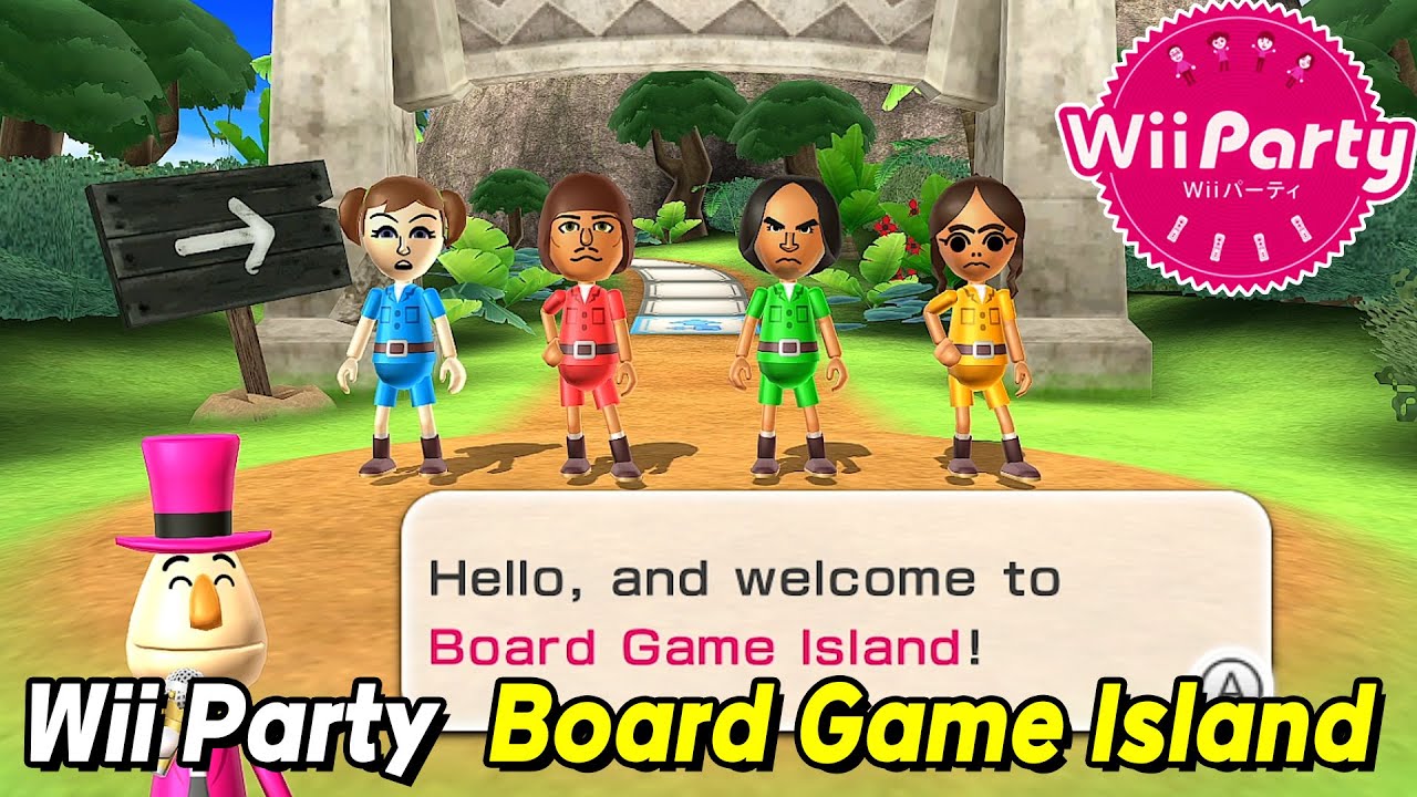 Wii Party Board Game Island gameplay | Hanna Vs Mike Vs Tatsuaki Vs Chika | Beginner com | Wii파티