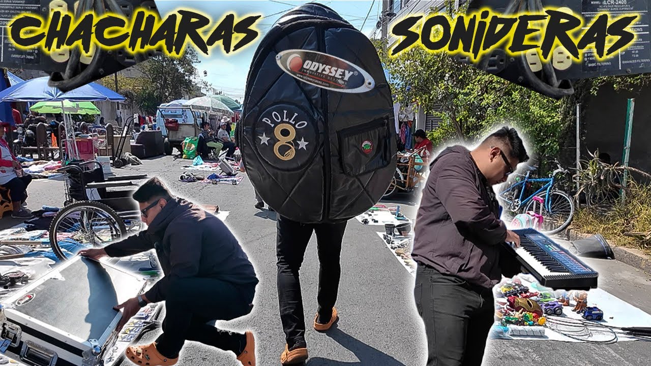 Instrumentos y accesorios para dj´s,  sonideros y bandas en el tianguis.