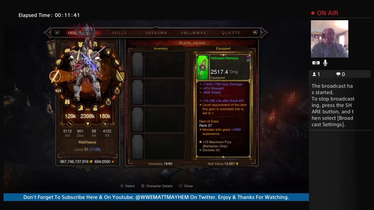 Having fun In Diablo 3 Reaper Of Souls.
