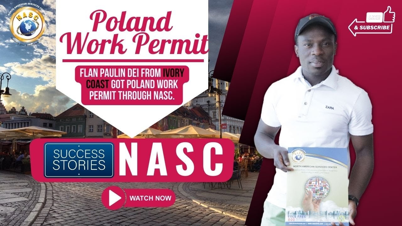 Another Poland work permit success at NASC | Flan Paulin Dei from Ivory Coast got Poland Work Permit