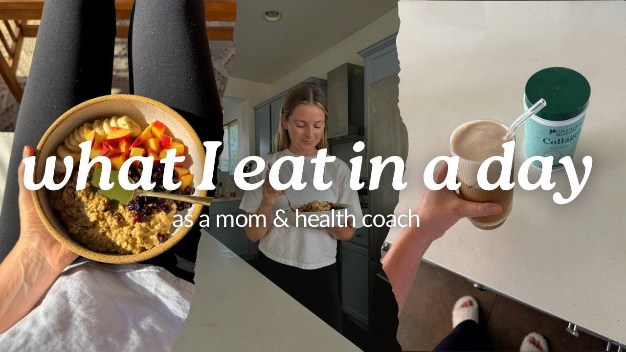 WHAT I EAT IN A DAY as a mom and holistic health coach | healthy meals, meal prep, hydration goals